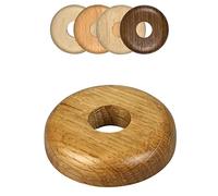 FUX 2 Pieces Wooden Radiator Pipe Cover for 15-22mm Pipes; Heating Floor Pipe Collar (19mm, Eiche)