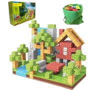 FUXHBFB Magnetic Blocks Build Mine 100PCS - Magnet World Edition Kids Toys for 3+ Year Old Boys and Girls Building Blocks (forest)