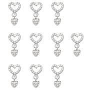 FUXIU 10 Pcs Star Nails Art Charms Dangling Star Nail Charms 3D Rhinestones Stars Charms Nails Art Decorations for Women