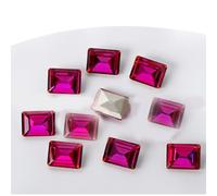 FUXIU 10Pcs Nail Crystals 3D Nail Art Rhinestones Pointed Back Charms Gems Stones for Nails Decorations Makeup Clothes Shoes