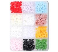 FUXIU 12 Grids 3D Bows Nail Charms Mixed Shape Nails Art Gems Bowknot Nails Art Charms Nails Art Decorations for Women Girls