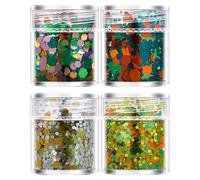 FUXIU 4 Bottles 3D Nail Charms Unique Nail Decorations for Jewelry Making Craft Colorful Manicure Nail Embellishments