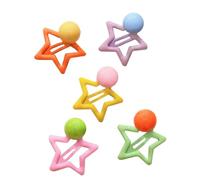 FUXIU 5 Pcs Cute Bangs Hair Pins Women Kid Hairgrip Star Headdress Barrettes Accessories Sweet Y2K Girls Hairpins