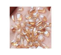FUXIU 50Pcs Mixed Glass Crystal Hybrid Rhinestones Nail Art Decorations Drop Rhombus Flatback Stones 3D Gems