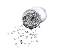 FUXIU 50Pcs Mixed Zircon Crystal Hybrid Rhinestones Nail Art Decorations Drop Horse Eye Zircon Flatback Stones 3D Gems