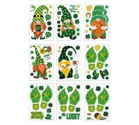 FUXIU 9pcs Irish Festival Wall icker Christmas Window Decals Decoration