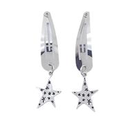 FUXIU Cool Bangs Clips with Pendants Women Kid Hairgrip Dark Headdress Barrettes Accessories Sweet Y2K Girls Hairpins