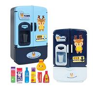 FUXIU Fridge Refrigerator Pretend-Play Kid Role-Playing Kitchen Realistic Dollhouse Vintage Freezer