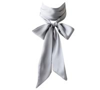FUXIU Long Ribbon Silk Scarf Elegant Hand Tied Neck Scarf Elegant Hair Scarf Women Dinner Party Hairband Elegant Hair Decors