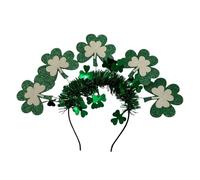 FUXIU Multiple Type Saint Patricks Day Headband Shamrock Hair Hoop Festival Headpiece Irish National Day Gift for Couple