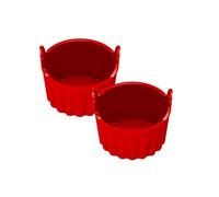 FUXIU Set of 2 Easy to Use Air Fryers Ramekins Silicone Ramekins Silicone Eggs Making Cups Eggs Poachers Air Fryer Accessories