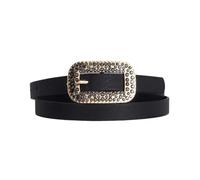 FUXIU Steampunk Waist Belt with Rhinestone Buckle Wear Resistant Belt for Y2K Teens