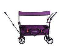 FUXLIFE foldable handcart FX-CT700 purple - foldable handcart for excursions & everyday use - padded seat area - with brakes - height-adjustable handle - space-saving folding handcart