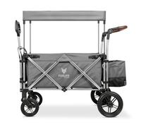 FUXLIFE Folding Wagon FX-CTL900 | Premium Grey | UV Sun Canopy | Suspension Wheels | 75kg Capacity