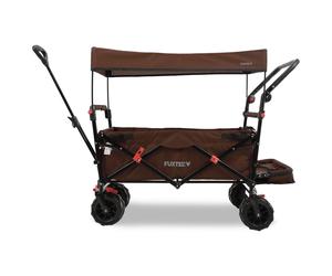 FUXTEC beach handcart FX-CTB800 with UV-protected sun canopy, push handle & interior extension