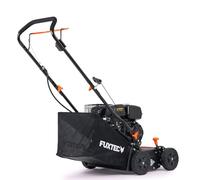 FUXTEC FX-BV240ECO Petrol Lawn Scarifier & Aerator | 4.1 kW 4-Stroke Engine, 40 cm Working Width, 6 Depth Settings, 15 Steel Blades, 40 L Grass Collector & Heavy-Duty Steel Deck