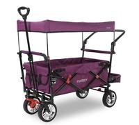FUXTEC FX-CT800 Hand Cart with UV-Protected Sun Canopy, Push Handle and Interior Extension | Purple