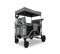 FUXTEC CTXL900 Wagon for Kids to Sit in - All-Terrain, Collapsible Wagon - Folding Trolley & Stroller Wagon for Up to 4 Children - Durable, Foldable Utility Cart - Premium Grey