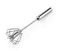 fuxunamz Multifunction stainless steel stirring, spring mechanical semi-automatic whisk, milk frother, egg mixing, cream foaming, dishwasher safe, sauce hand whisk, 1 piece, 26 * 6 * 6cm