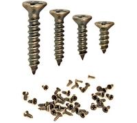 Fuxxer® - 100 x antique wood screws, brass bronze antique look, cross slot, cross screws, countersunk head, self-cutting, set of 100 (3 x 12 mm)