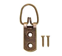 Fuxxer® - 20 Picture Hooks Eyelets Antique Look for Painting, Pictures Old Mirrors Small Wall Furniture | Copper | Bronze Set of 20 +Screws.