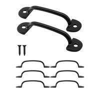 Fuxxer 6 x Antique Drawer Handles, Classic Design, Cupboards & Chests, 60 x 11 mm, Black