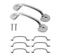 Fuxxer 6 x Antique Drawer Handles, Classic Design, Cupboards & Chests, 60 x 11 mm, Silver