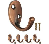 Fuxxer Coat Hooks Iron Vintage Wall Hooks Towel Hooks Pack of 4 Copper