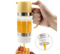 FUYAHA No Drip Glass Honey Dispenser - 9 OZ Honey Jar with Handle, Clear Glass Honey Container, Maple Syrup Dispenser, Perfect for Honey and Syrup