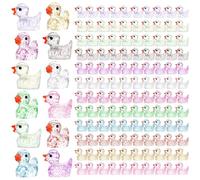 Fuyamp 120 Mini Resin Duck Patterns,Colorful Mini Ducks,Mini Garden,Mini Cute Duck Decoration Patterns,Family Garden,Doll House Landscape Decoration DIY