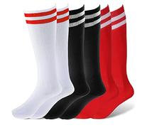 Fuyamp 3-Pair Kids' Breathable Soccer Socks in 3 Colors - Perfect for Sporting, Running, Training (Aged 5-12)