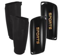 Fuyamp Football Shin Pads incl. Sleeves with Optimized Insert Pocket,Kids Adults Football Shin Guards Set Soccer Protective Shin Pads Equipment for Kids Teens Adults boys girls(M)