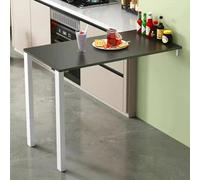 FUYAO Folding Dining Table - Wall Mounted, Flip-up, Space-Saving Design with Support Legs for Small Spaces, Suitable for Kitchen and Home Office