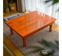 FUYAO Korean Solid Wood Low Coffee Table, Folding Floor Table for Sitting on The Floor, Foldable Chabudai Table, Rectangle Kotatsu Style Tea Table for Living Room Bedroom Meditation Space