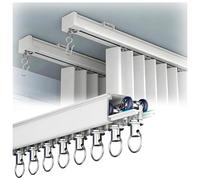 FUYAO Silent Single Ceiling Curtain Track, Heavy Duty Thick Aluminum Room Divider Curtain Rail, Ceiling Mounted Smooth Gliding Curtain Rod for Living Room Bedroom Hotel, Easy Install