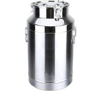FUYAO Stainless Steel Milk Jugs 304, Wine Bucket Milk Transport Barrels Oil Bucket Tea Canister With Sealed Silicone Lid And Buckle Lock(Size:35L)