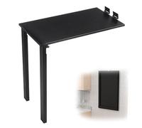 FUYAO Wall Mounted Folding Table, Flip-up Dining Table with Support Legs, Space-Saving Wooden Desk for Small Spaces