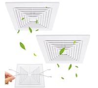 FUYITE Bathroom Ceiling Fan Grille with Springs, Replacement Vent Cover Wall Mount Bathroom Fan Cover for Square Exhaust Fan Replacement Vent Cover (12 x 12 inch)