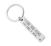 FUYOAL Couples Keychain I Love You More The End I Win Keyring Gifts for Boyfriend Girlfriend Husband Wife Keychains Gifts for Him Her Birthday Anniversary Valentine's Day