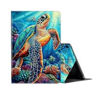 FUYOCWE Case for Galaxy Tab A9+/A9 Plus 11 inch 2023 Tablet,Slim Shockproof Case PU Leather Stand Cover for Samsung Tab A9 Plus SM-X210 X216 X218,Auto Wake/Sleep-Sea Turtle
