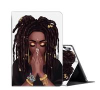 FUYOCWE Case for iPad mini 7 A17 Pro 2024/iPad Mini 6 2021 (Mini 7th/6th Generation,2024/2021 Model),Slim Adjustable Stand Smart Cover for iPad mini 7/6 Gen 8.3"-Black Girl Pray African Art