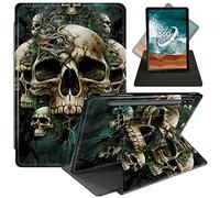 FUYOCWE Case for Samsung Galaxy Tab S8 Plus/ S7 FE 5G Tablet Case,360 Degree Rotating Swivel Stand Flip Smart Cover Case for Galaxy Tab S7 FE/ S8 Plus/ S7 Plus 12.4''-Skulls Gothic Art