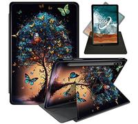 FUYOCWE Case for Samsung Galaxy Tab S8 Plus/ S7 FE 5G Tablet Case,360 Degree Rotating Swivel Stand Flip Smart Cover Case for Galaxy Tab S7 FE/ S8 Plus/ S7 Plus 12.4''-Butterlies Tree Fantasy Art