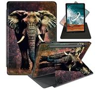 FUYOCWE Case for Samsung Galaxy Tab S8 Plus/ S7 FE 5G Tablet Case,360 Degree Rotating Swivel Stand Flip Smart Cover Case for Galaxy Tab S7 FE/ S8 Plus/ S7 Plus 12.4''-Elephant Art