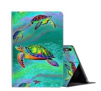 FUYOCWE for Galaxy Tab S9 FE 5G Case for Samsung Galaxy Tab S9 Tablet Case, PU Leather Slim Folio Stand Smart Flip Cover for Samsung TAB S9 FE 10.9"/S9 11 inch 2023-Colorful Sea Turtles