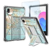 FUYOCWE for iPad 10th Generation Case 2022/2023 iPad 10.9 Inch Case with Screen Protector, Slim Clear TPU w/Beach and Seashells Pattern Stand Cover for iPad 10th Gen A2696 A2757 A2777