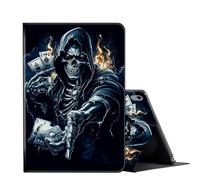 FUYOCWE for iPad 10th Generation Case 2022 iPad 10.9 Inch Case-Multi-Angle Slim Folio Stand Auto Wake/Sleep Smart Cover Cases for ipad 10 10.9 inch A2696/A2757/A2777-Grim Reaper Playing Cards