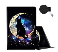 FUYOCWE for iPad 10th Generation Case 2022 Model A2696 A2757 A2777,Slim Multi-Angle Folding Folio Stand Smart Cover Case for ipad 10th Gen 10.9 inch,w/Auto Wake/Sleep -Black Cat Moon Night