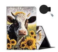 FUYOCWE for iPad 10th Generation Case 2022 Model A2696 A2757 A2777,Slim Multi-Angle Folding Folio Stand Smart Cover Case for ipad 10th Gen 10.9 inch,w/Auto Wake/Sleep -A Cow in The Sunflowers Field