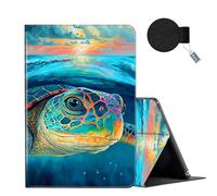 FUYOCWE for iPad 10th Generation Case 2022 Model A2696 A2757 A2777,Slim Multi-Angle Folding Folio Stand Smart Cover Case for ipad 10th Gen 10.9 inch,w/Auto Wake/Sleep -Colorful Sea Turtle Art